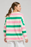 Pink & Green Raw Long Sleeve Sweatshirt - EST