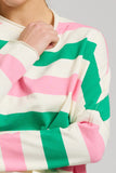 Pink & Green Raw Long Sleeve Sweatshirt - EST