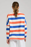 Royal Blue & Orange Raw Long Sleeve Sweatshirt - EST